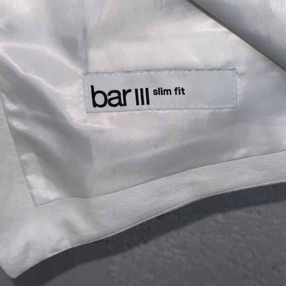 Bar III Men's Slim-Fit White 100% Linen Suit Vest white Large $115 - Picture 6 of 8